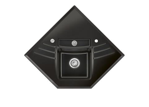 Modulový dřez Vega Eck PLUS - Nigra 87 - noční černá polomatná