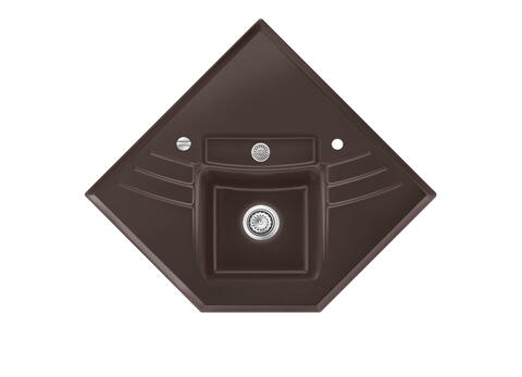 Modulový dřez Vega Eck PLUS - Siena 65 - tmavě hnědá polomatná