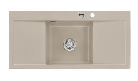 Nástavný dřez MERA MIDDLE - Fango 23 - barva světlé kávy, polomatná